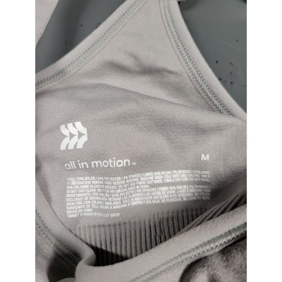 Women's Medium Support Seamless Cami Bra - All in Motion™ Light Gray Heather M M - Picture 4 of 6